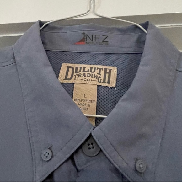 Duluth Trading Co Mens Fishing Shirt No Fly Zone Long Sleeves Size Large - Picture 3 of 7